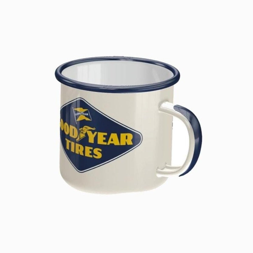 Goodyear Tires Enamel Mug