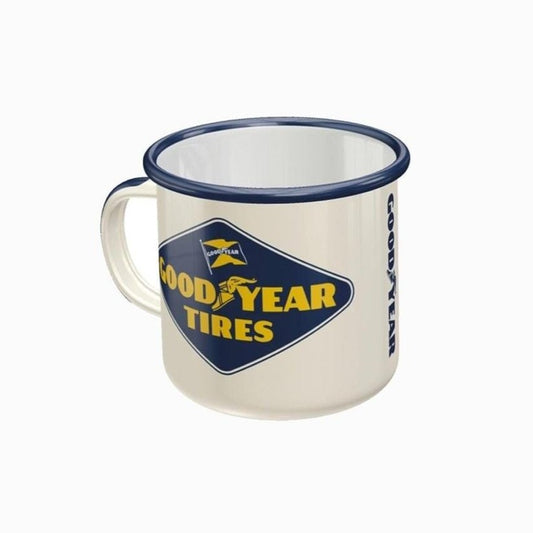 Goodyear Tires Enamel Mug